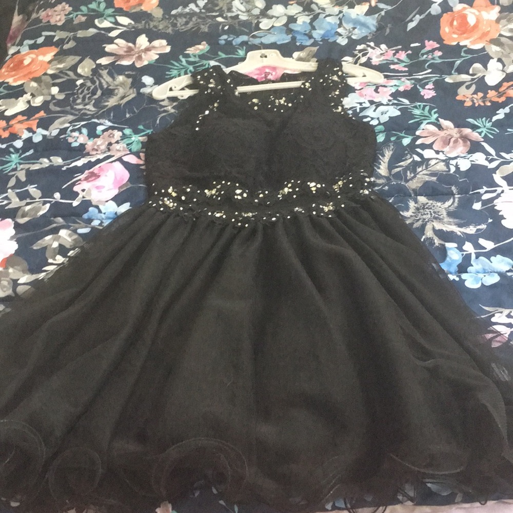 Beautiful black homecoming dress.